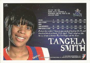 1999 Hoops WNBA #58 Tangela Smith Back