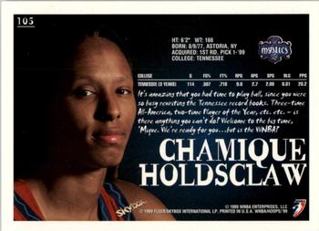 1999 Hoops WNBA #105 Chamique Holdsclaw Back