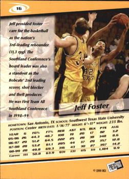 1999 Press Pass #16 Jeff Foster Back