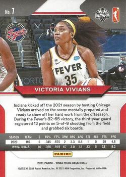 2021 Panini Prizm WNBA - Prizms Hyper #7 Victoria Vivians Back