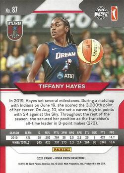 2021 Panini Prizm WNBA - Prizms Ice #87 Tiffany Hayes Back