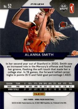 2021 Panini Prizm WNBA - Prizms Silver #52 Alanna Smith Back