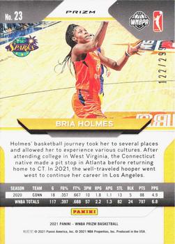 2021 Panini Prizm WNBA - Prizms Red #23 Bria Holmes Back