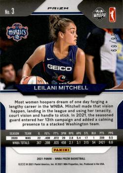 2021 Panini Prizm WNBA - Prizms Purple #3 Leilani Mitchell Back