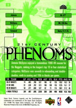 1998-99 Upper Deck Century Legends #78 Antonio McDyess Back