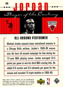 1998-99 Upper Deck Century Legends #88 Michael Jordan Back