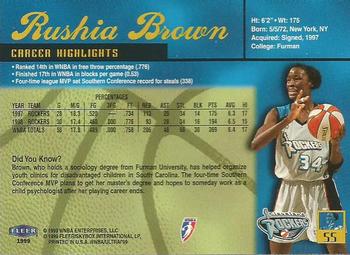 1999 Ultra WNBA #55 Rushia Brown Back