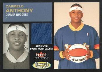 2003-04 Fleer Tradition - Throwback Threads #1 TT Carmelo Anthony Front