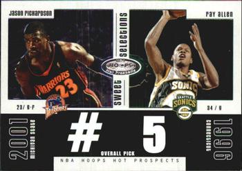 2003-04 Hoops Hot Prospects - Sweet Selections #2 SS Jason Richardson / Ray Allen Front