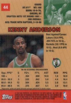 1999-00 Bowman's Best #44 Kenny Anderson Back