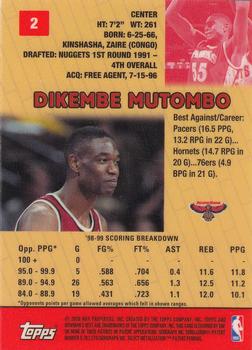 1999-00 Bowman's Best #2 Dikembe Mutombo Back