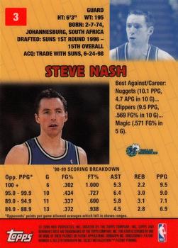 1999-00 Bowman's Best #3 Steve Nash Back