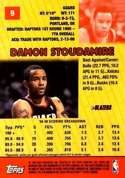 1999-00 Bowman's Best #9 Damon Stoudamire Back