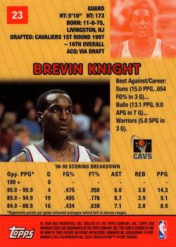 1999-00 Bowman's Best #23 Brevin Knight Back