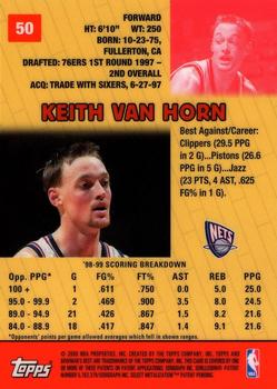 1999-00 Bowman's Best #50 Keith Van Horn Back