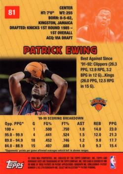 1999-00 Bowman's Best #81 Patrick Ewing Back