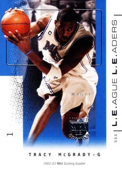 2003-04 SkyBox LE - LEague LEaders #1 LL Tracy McGrady Front