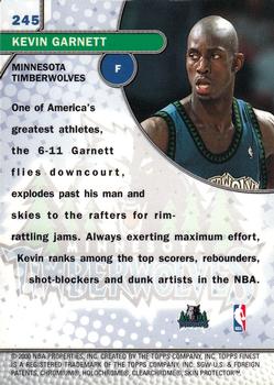 1999-00 Finest #245 Kevin Garnett Back