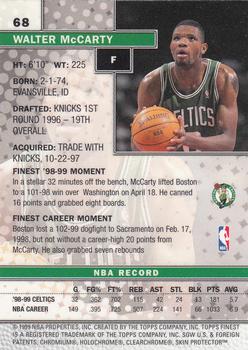1999-00 Finest #68 Walter McCarty Back
