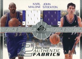 2003-04 SP Game Used - Authentic Fabrics Dual #KMJS-J John Stockton / Karl Malone Front