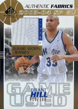 2003-04 SP Game Used - Authentic Fabrics Gold #GH-J Grant Hill Front