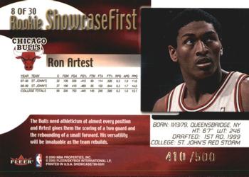 1999-00 Flair Showcase - Rookie Showcase #8 Ron Artest Back