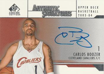 2003-04 SP Signature Edition - Authentic Signatures #AS-BO Carlos Boozer Front