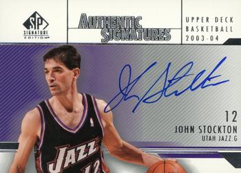 2003-04 SP Signature Edition - Authentic Signatures #AS-ST John Stockton Front