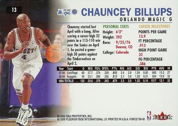 1999-00 Fleer Force #13 Chauncey Billups Back