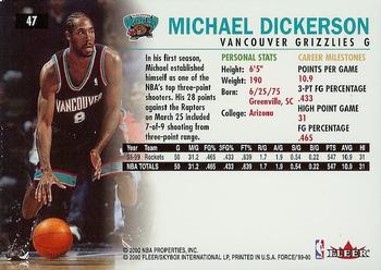 1999-00 Fleer Force #47 Michael Dickerson Back