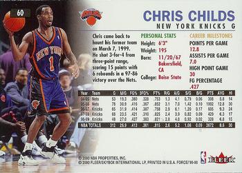1999-00 Fleer Force #60 Chris Childs Back