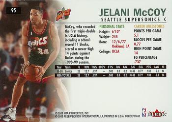 1999-00 Fleer Force #95 Jelani McCoy Back
