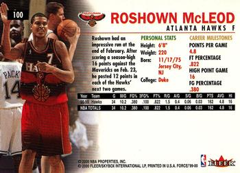 1999-00 Fleer Force #100 Roshown McLeod Back