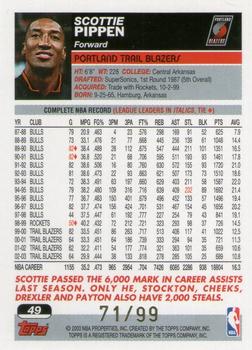 2003-04 Topps - Gold #49 Scottie Pippen Back