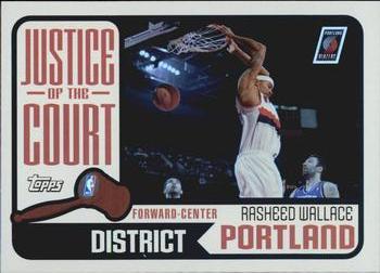 2003-04 Topps - Justice of the Court #JC-20 Rasheed Wallace Front