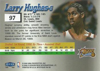 1999-00 Fleer Mystique #97 Larry Hughes Back