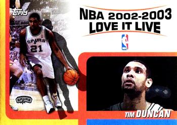 2003-04 Topps - Love it Live #LL-TD Tim Duncan Front