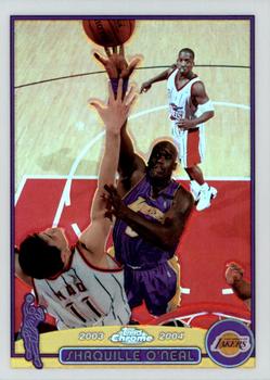 2003-04 Topps Chrome - Refractors #34 Shaquille O'Neal Front