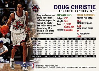 1999-00 Fleer Tradition #66 Doug Christie Back