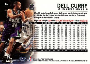 1999-00 Fleer Tradition #86 Dell Curry Back
