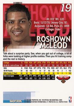 1999-00 Hoops #19 Roshown McLeod Back