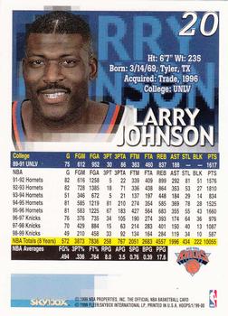 1999-00 Hoops #20 Larry Johnson Back