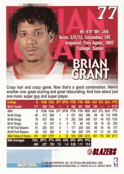 1999-00 Hoops #77 Brian Grant Back