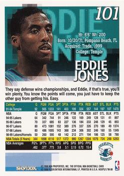 1999-00 Hoops #101 Eddie Jones Back