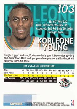 1999-00 Hoops #103 Korleone Young Back