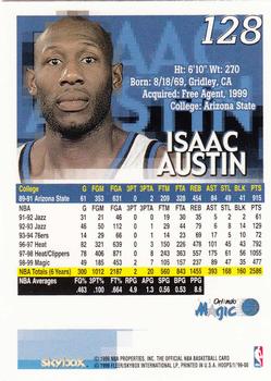 1999-00 Hoops #128 Isaac Austin Back