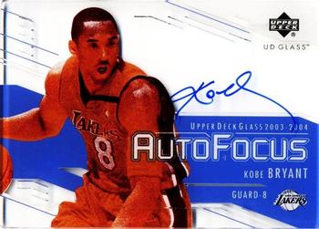2003-04 UD Glass - Auto Focus #KB Kobe Bryant Front