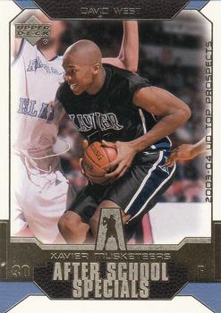 2003 UD Top Prospects - After School Specials #AS5 David West Front