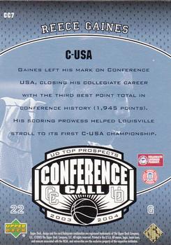 2003 UD Top Prospects - Conference Call #CC7 Reece Gaines Back