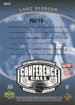 2003 UD Top Prospects - Conference Call #CC13 Luke Ridnour Back